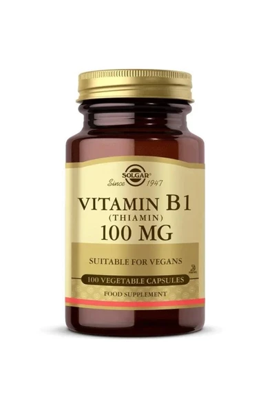 Solgar Vitamin B1 (Thiamin) 100 mg 100 Kapsül - Resim 2