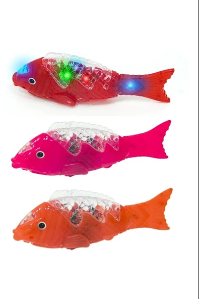 Hareketli Kuyruklu Işıklı Sesli Kırmızı Balık  Kaç Kaç - Bebek Emekleme Arkadaşı