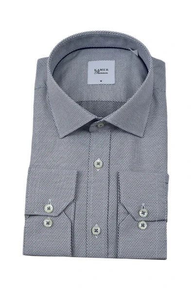 Erkek Klasik Petek Dokulu Uzun Kol Gömlek 3597 BGL-ST04401 - Resim 3