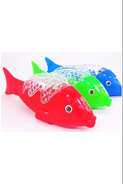 Hareketli Kuyruklu Işıklı Sesli Kırmızı Balık  Kaç Kaç - Bebek Emekleme Arkadaşı - 3