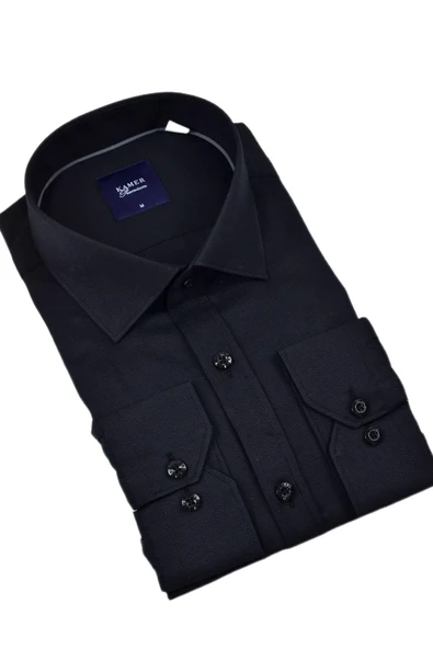 Erkek Klasik Armürlü  Uzun Kol Gömlek 33704 BGL-ST04394 - Resim 12