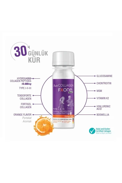 Suda Collagen Fxone Shot Orange 60 ml 30 Shot - Resim 2