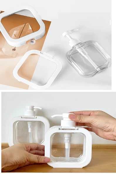 300 ML Tezgah Üstü Dikdörtgen Banyo Mutfak Sıvı Sabunluk  Banyo Mutfak Bulaşık Lavabo Deterjanlık - Resim 4