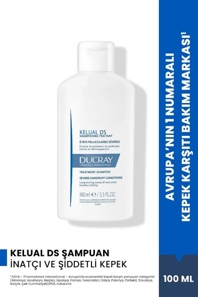 DUCRAY Kelual DS Şampuan İnatçı ve Şiddetli Kepek Şampuan 100ml