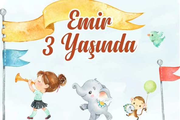 İtfaiye Temalı Doğum Günü Afişi -1 100X150 cm ürün görseli 1