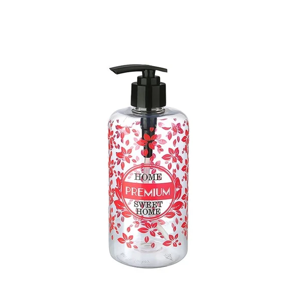 Şeffaf Sıvı Sabunluk Yuvarlak Plastik Pompalı 500 ML - 3