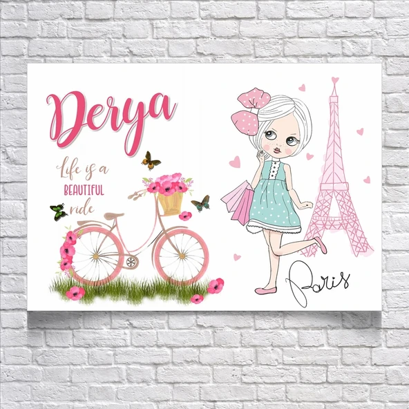 Paris Temalı Doğum Günü Afişi 100X150 cm