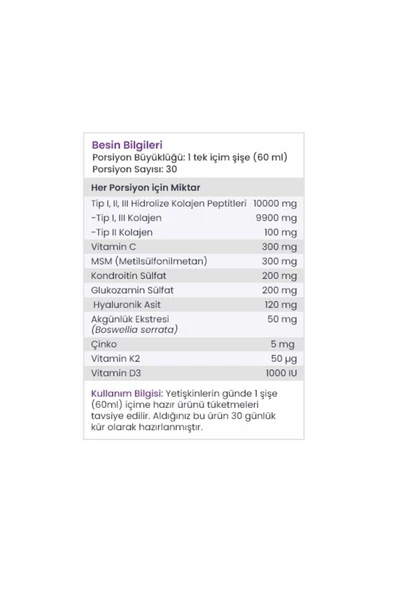 Suda Collagen Fxone Shot Orange 60 ml 30 Shot - Resim 3