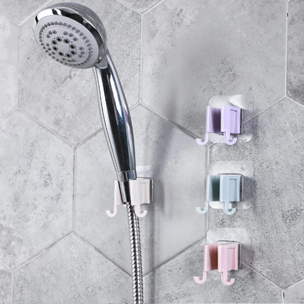 Duş Başlığı Askısı -Yapışkanlı 2 Kademeli Çift Askılı Lif tutucu - Resim 4