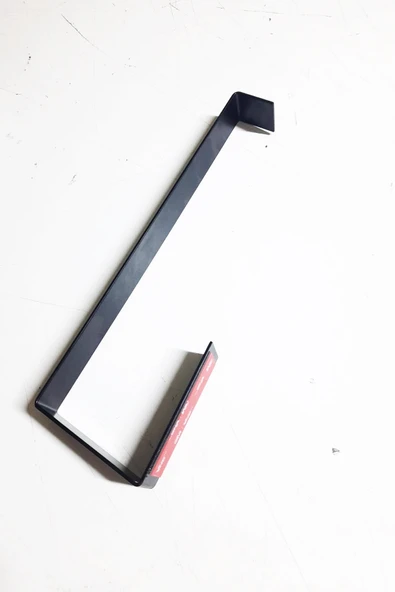 Mat Siyah Metal Kağıt Havlu Askısı - Mutfak Banyo Havlu Tutacağı Askısı Vida veya Yapıştırmalı - Resim 2