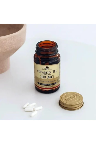 Solgar Vitamin B1 (Thiamin) 100 mg 100 Kapsül - Resim 4