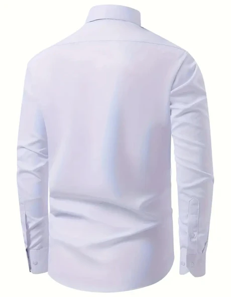 Erkek Klasik Uzun Kol Gömlek 3400 BGL-ST04400 - Resim 9