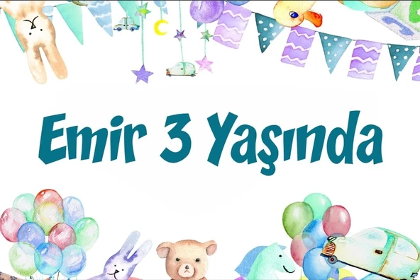 Oyuncaklar Temalı Doğum Günü Afişi 100X150 cm