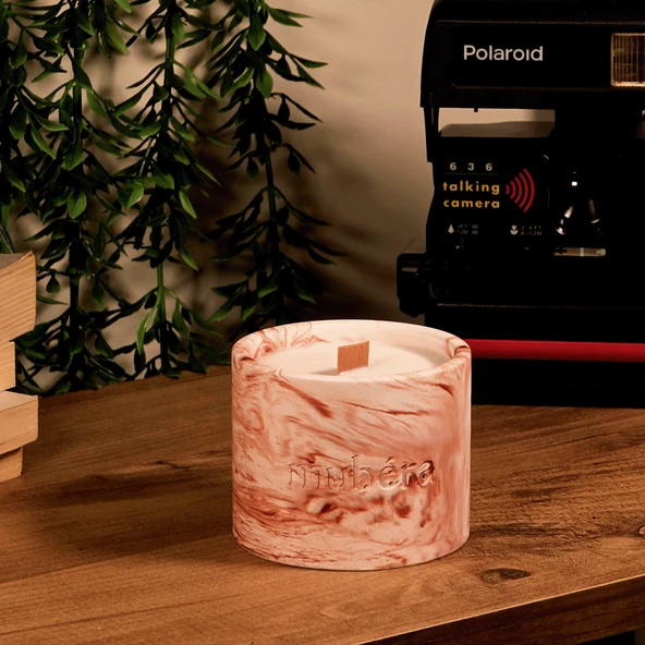 Warm Touch - Kiremit Taş Saksı Mum (Küçük Boy)