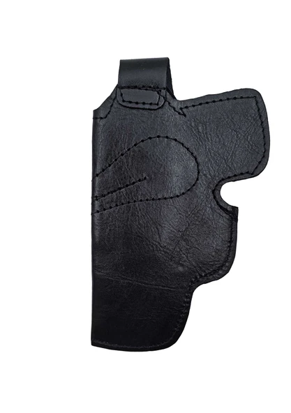 Glock 43 İçin Uyumlu Çorap Tipi Deri İç Kılıf Metal Maşalı Siyah - 2