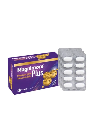 MAGNIMORE® PLUS MAGNEZYUM İÇEREN TAKVİYE EDİCİ GIDA 60 tablet