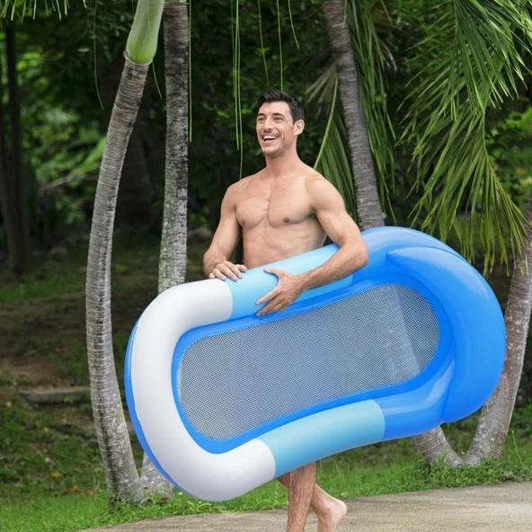 Fileli Mavi Renk Deniz Yatağı 160 Cm x 84 Cm - 3