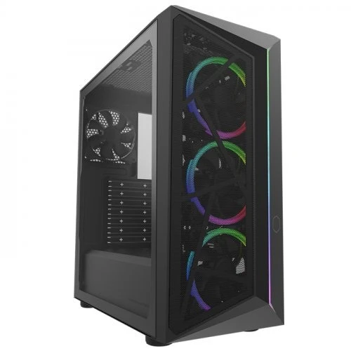 CM MASTER CMP510 TG CP510-KGNN65-S01 650W 80+ Mesh Panel Siyah ARGB 3x120MM FANLI Mid-Tower Kasa