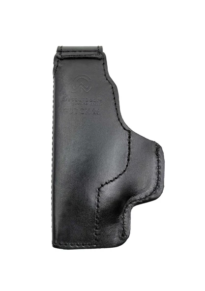 Glock 26 Uyumlu Velkrolu Napa Deri Maşalı Kemer İçi Kılıf Siyah