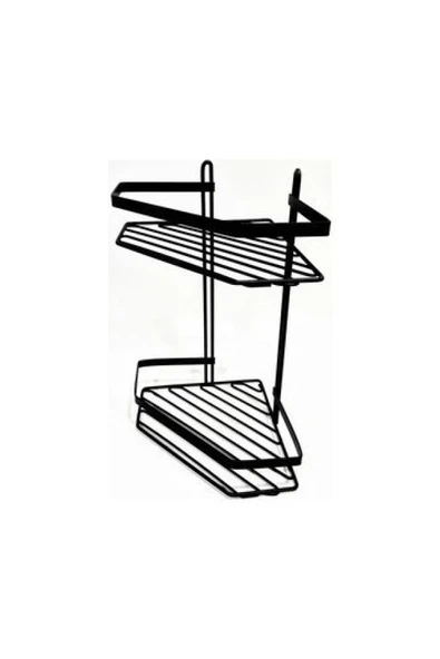 LİDER 2 Lİ BEŞGEN KÖŞE RAF SİYAH - Resim 2