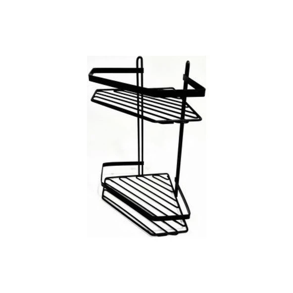 LİDER 2 Lİ BEŞGEN KÖŞE RAF SİYAH - Resim 3