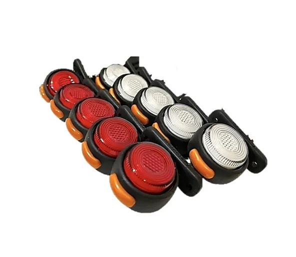 10 Adet Neon Ledli Takoz Lamba 12-24 Volt Kırmızı-beyaz
