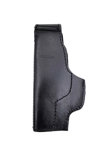 Glock 43 Uyumlu Velkrolu Napa Deri Maşalı Kemer İçi Kılıf Siyah