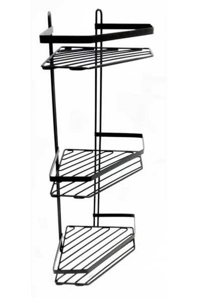 LİDER 3 LÜ BEŞGEN KÖŞE RAF SİYAH - Resim 2