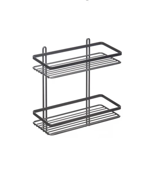 LİDER 2 UZUN DÜZ LAMALI RAF (SİYAH) - Resim 2