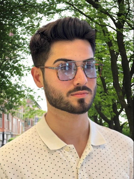 0039 Brown/Blue 54 Olivier Philippe Güneş Gözlüğü