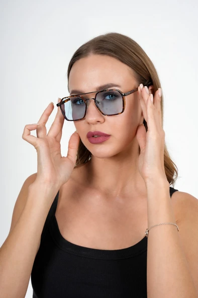 0039 Brown/Blue 54 Olivier Philippe Güneş Gözlüğü - 4