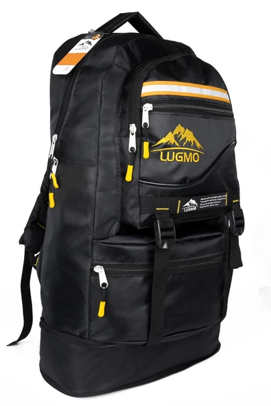 Deprem Çantası Körüklü Reflektörlü 65 Litre Siyah Sarı - Resim 8