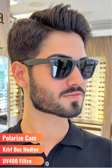 101 C3 Black/Black Olivier Philippe Polarize Güneş Gözlüğü - 2