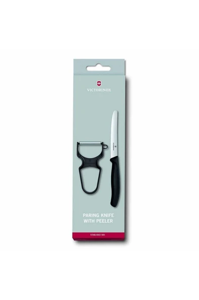 Victorinox Soyacak ve Sofra Bıçağı Seti, 2 Parça Siyah - 1