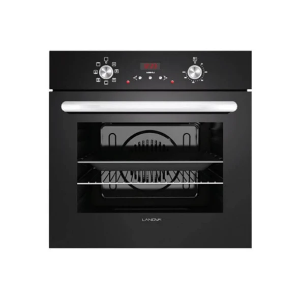Lanova Black 3207B01 - G16400-201 - 3220B6 Siyah Cam Ankastre Set - 2