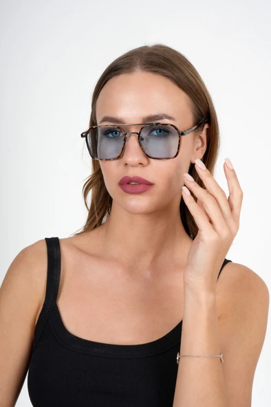 0039 Brown/Blue 54 Olivier Philippe Güneş Gözlüğü - 2