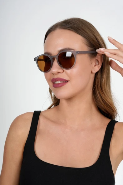 Gri Yuvarlak Olivier Philippe Güneş Gözlüğü ürün görseli