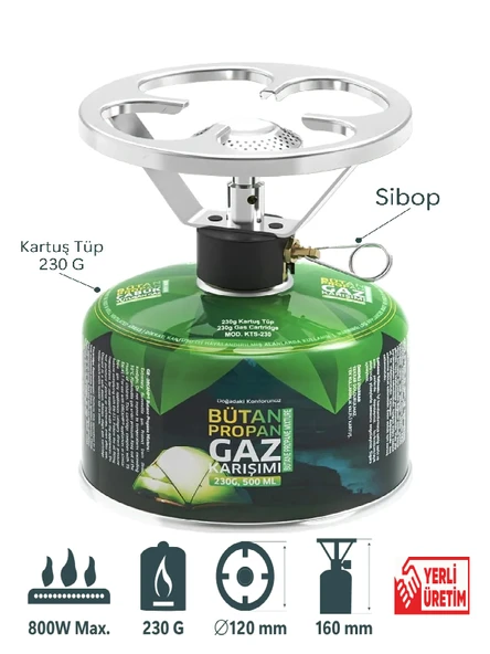 Orcamp Siboplu Ocak Seti 230Gr Kartuşlu K 193-230 + Panther Pt-1032 Fener - 2