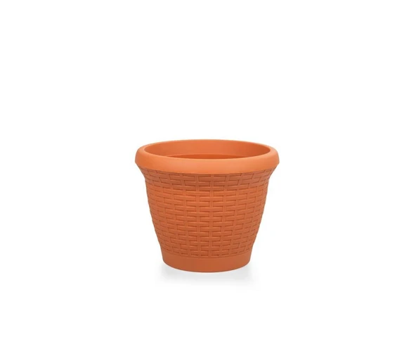 Omnipazar SO-HS01 Plastik Hasır Desenli Dekoratif Saksı 3.3 Litre No 1 - 5