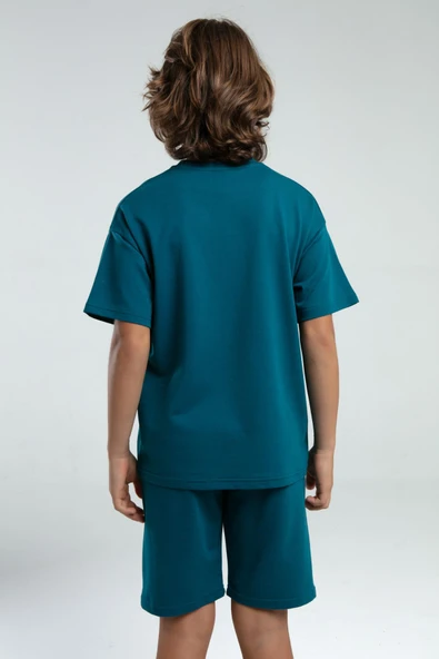 Kappa 36225 Erkek Çocuk Şortlu Pijama Bermuda Takım - 6