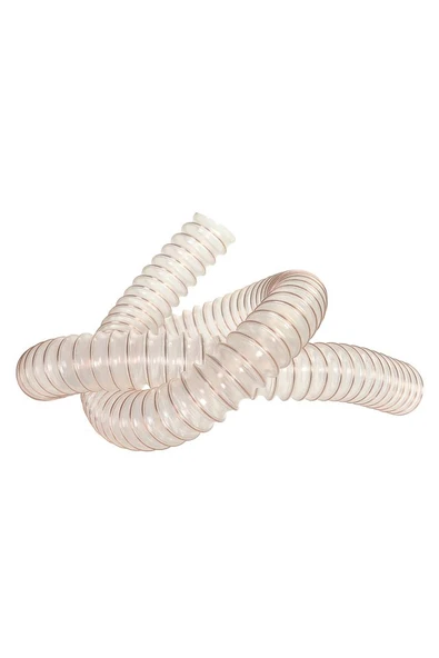 Poliüretan Bakır Telli Şeffaf Hortum (İç çap 127mm)  (5mt ) Pu 070 Toz Talaş Emiş - 3