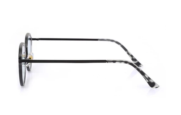 Siyah-Beyaz Çerçeve Mavi Cam Polarize Güneş Gözlüğü - Resim 3