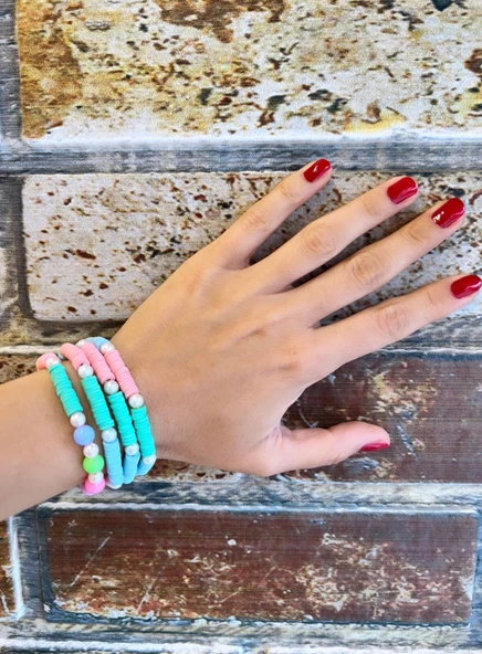 Fimo Renkli Toplu Gözlük Zinciri - Kolye - Bileklik - 3