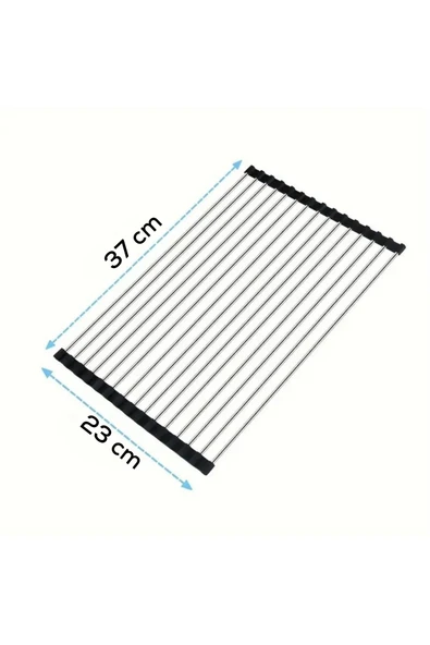 Mithra Life Katlanabilir Evye Üstü Paslanmaz Çelik Sebze Meyve Bulaşık Kurutucu Nihale MIT1155 - Resim 6