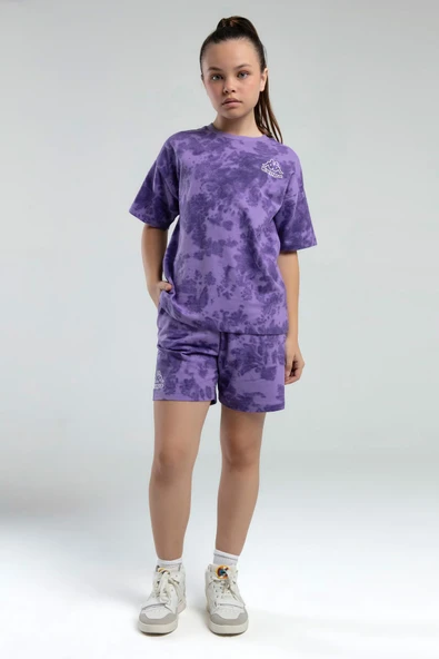 Kappa 362415 Kız Çocuk Tie-Dye Şort Bermuda Pijama Takım - 8