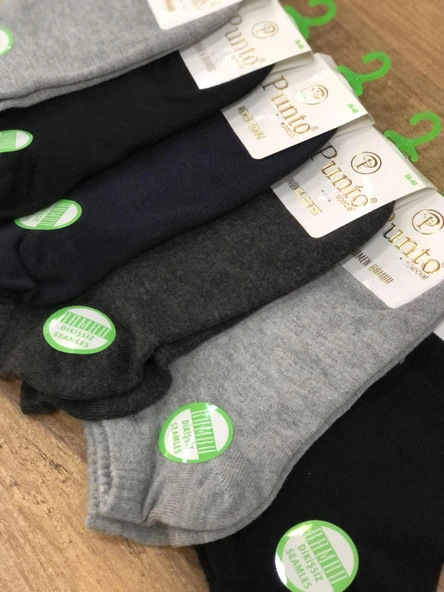 6 Çift Royam Punto Parfümlü Bambu Kadın Dikişsiz Patik Çorap 36 - 40 No - 3