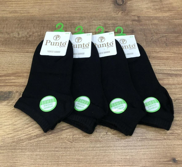 6 Çift Royam Punto Parfümlü Bambu Kadın Dikişsiz Patik Çorap 36 - 40 No - 8