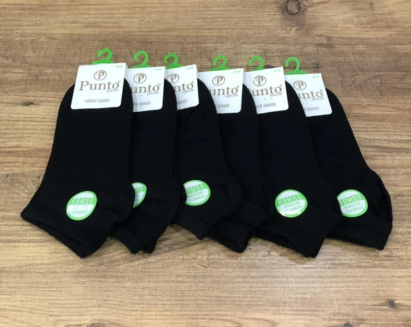 6 Çift Royam Punto Parfümlü Bambu Kadın Dikişsiz Patik Çorap 36 - 40 No - 6