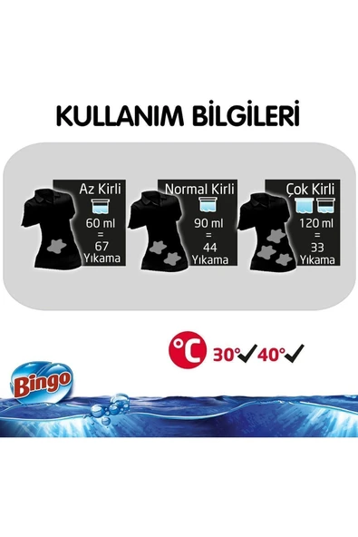 Bingo Siyahlar İçin Sıvı Çamaşır Deterjanı 67 Yıkama 4 L - 7