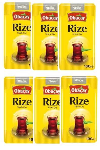 Obaçay Rize Siyah Çay 1 kg x 6 Adet